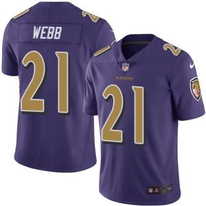 Ravens #21 Lardarius Webb Purple Men's Stitched NFL Limited Rush Jersey