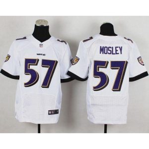 Ravens #57 C.J. Mosley White Men's Stitched NFL New Elite Jersey