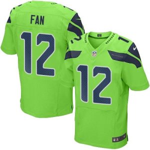Seahawks #12 Fan Green Men's Stitched NFL Elite Rush Jersey