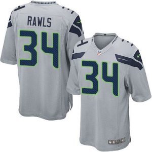 Seahawks #34 Thomas Rawls Grey Alternate Youth Stitched NFL Elite Jersey