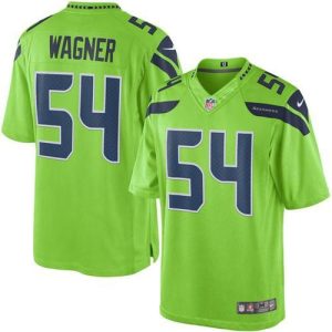 Seahawks #54 Bobby Wagner Green Youth Stitched NFL Limited Rush Jersey