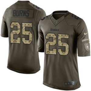 Steelers #25 Artie Burns Green Youth Stitched NFL Limited Salute to Service Jersey
