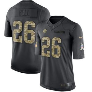 Steelers #26 Le'Veon Bell Black Youth Stitched NFL Limited 2016 Salute to Service Jersey