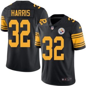 Steelers #32 Franco Harris Black Youth Stitched NFL Limited Rush Jersey