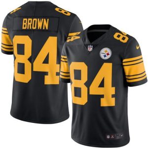 Steelers #84 Antonio Brown Black Men's Stitched NFL Limited Rush Jersey