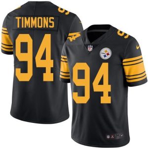 Steelers #94 Lawrence Timmons Black Youth Stitched NFL Limited Rush Jersey