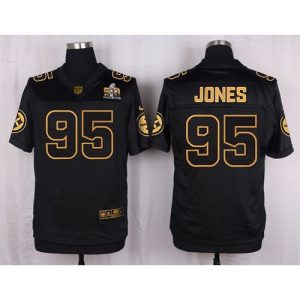 Steelers #95 Jarvis Jones Black Men's Stitched NFL Elite Pro Line Gold Collection Jersey