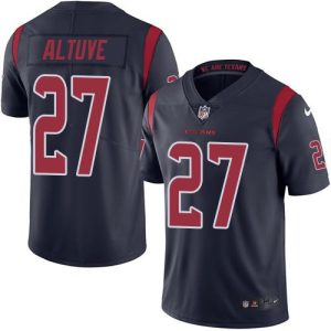 Texans #27 Jose Altuve Navy Blue Youth Stitched NFL Limited Rush Jersey
