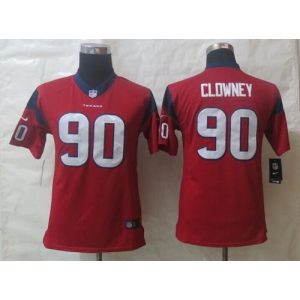 Texans #90 Jadeveon Clowney Red Alternate Youth Stitched NFL Limited Jersey