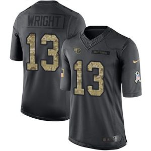 Titans #13 Kendall Wright Black Youth Stitched NFL Limited 2016 Salute to Service Jersey