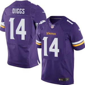 Vikings #14 Stefon Diggs Purple Team Color Men's Stitched NFL Elite Jersey