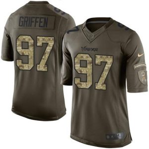 Vikings #97 Everson Griffen Green Youth Stitched NFL Limited Salute to Service Jersey