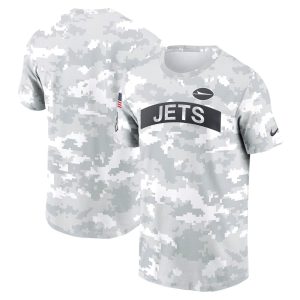 Men's New York Jets  Arctic Camo 2024 Salute To Service Performance T-Shirt