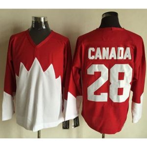Olympic CA. #28 Canada Red/White 1972 Commemorative CCM Stitched NHL Jersey