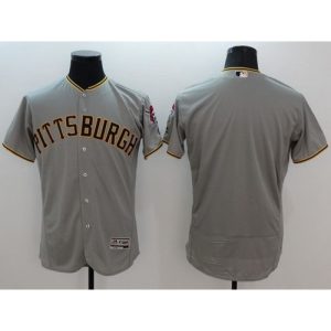Pirates Blank Grey Flexbase Authentic Collection Stitched MLB Jersey