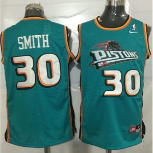 Pistons #30 Joe Smith Green  Throwback Stitched NBA Jersey