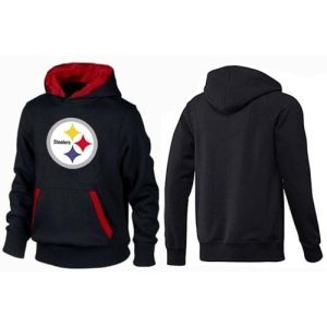 Pittsburgh Steelers Logo Pullover Hoodie Black & Red