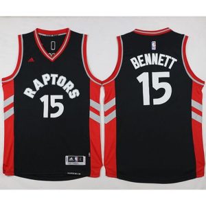 Raptors #15 Anthony Bennett Black Stitched NBA Jersey