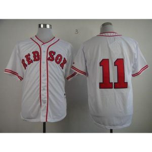 Red Sox #11 Clay Buchholz White 1936 Turn Back The Clock Stitched MLB Jersey