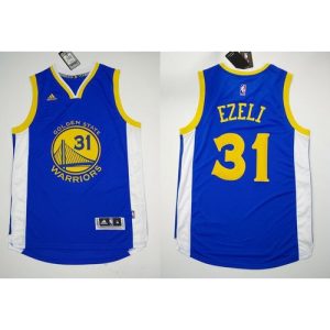 Revolution 30 Warriors #31 Festus Ezeli Blue Stitched NBA Jersey