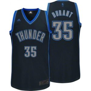 Thunder #35 Kevin Durant Black Graystone Fashion Stitched NBA Jersey