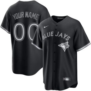 Youth Toronto Blue Jays Nike Custom Black Lights Out Replica Jersey