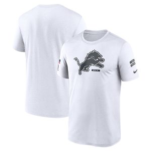 Men's Detroit Lions  White 2024 Salute To Service Legend Performance T-Shirt