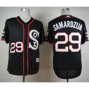 White Sox #29 Jeff Samardzija Black New Cool Base Stitched MLB Jersey