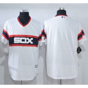 White Sox Blank White New Cool Base Alternate Home Stitched MLB Jersey