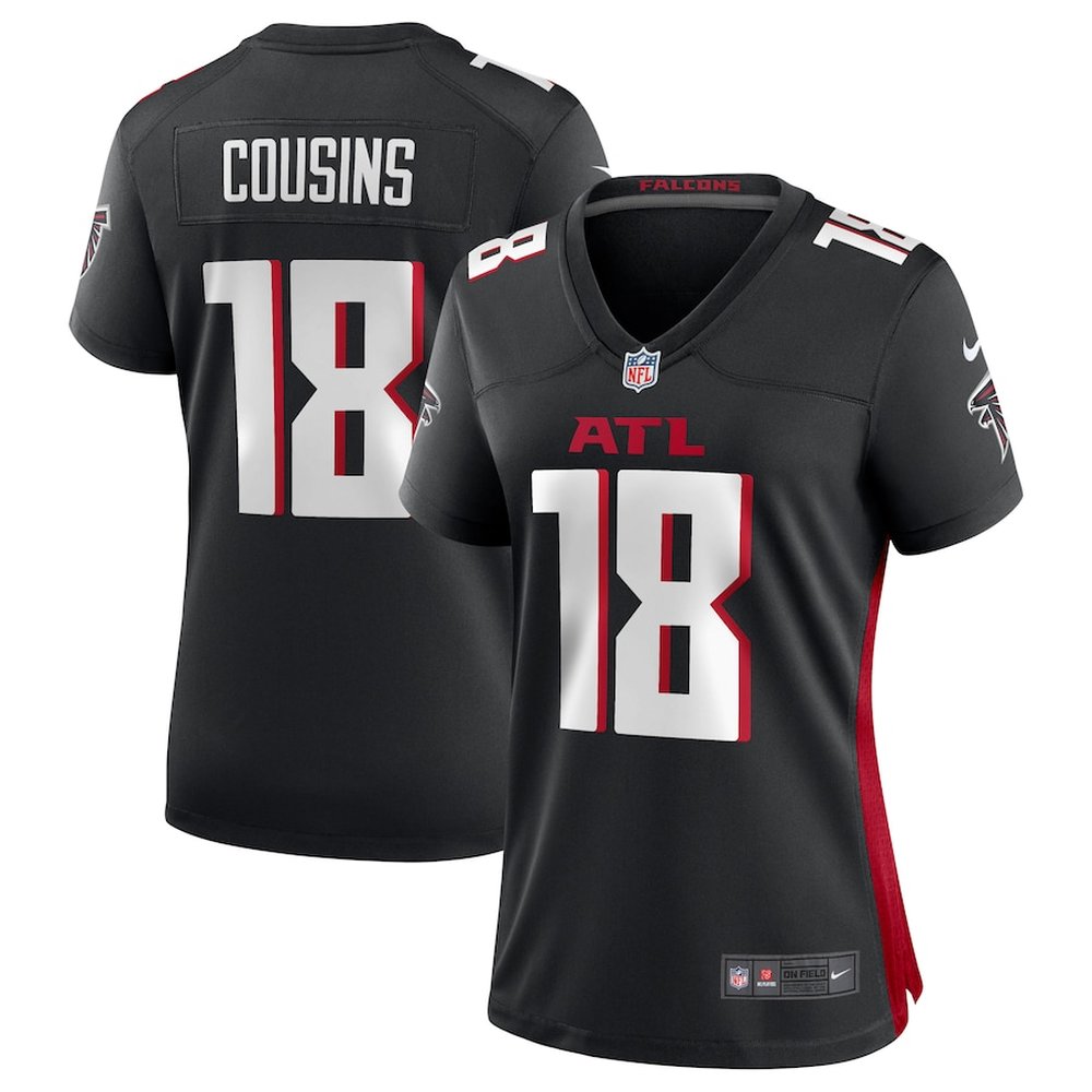 WoMens20Atlanta20Falcons20Kirk20Cousins20Nike20Black20Game20Player20Jersey.jpg