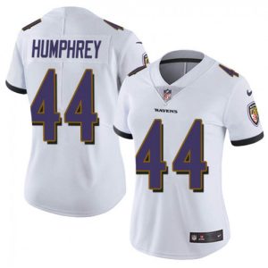 Women's Baltimore Ravens #44 Marlon Humphrey White Vapor Untouchable Limited NFL Jersey(Run Small)