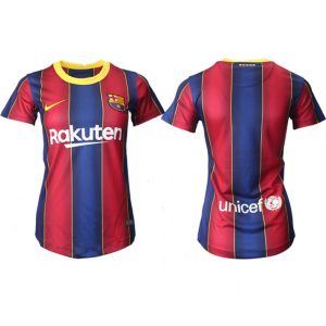 Women's Barcelona Blank Home Soccer Club Jersey