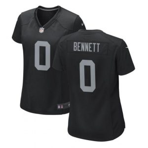 Women's Las Vegas Raiders #0 Jakorian Bennett Black Stitched Jersey(Run Small)
