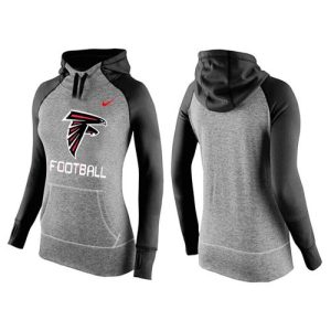 Women's  Atlanta Falcons Performance Hoodie Grey & Black_1