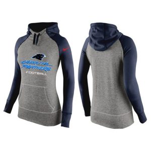 Women's  Carolina Panthers Performance Hoodie Grey & Dark Blue
