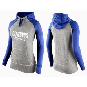 Women's  Dallas Cowboys Performance Hoodie Grey & Blue