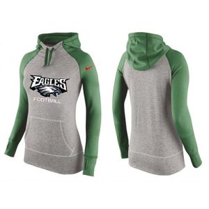 Women's  Philadelphia Eagles Performance Hoodie Grey & Green_1