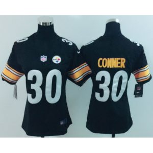 Women's  Pittsburgh Steelers #30 James Conner Black Vapor Untouchable Limited Stitched NFL Jersey
