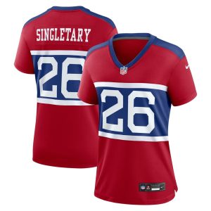 Women's New York Giants Devin Singletary  Century Red Alternate Player Game Jersey