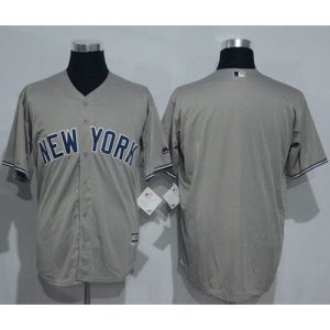 Yankees Blank Grey New Cool Base Stitched MLB Jersey