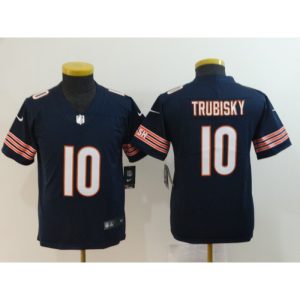 Youth Chicago Bears #10 Mitchell Trubisky Navy Vapor Untouchable Limited Stitched NFL Jersey