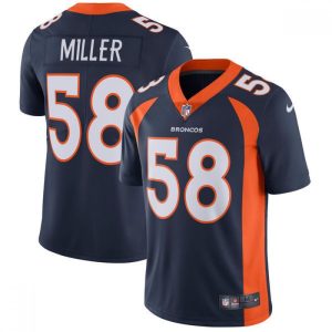 Youth Denver Broncos #58 Von Miller  Navy Vapor Untouchable Limited Stitched NFL Jersey