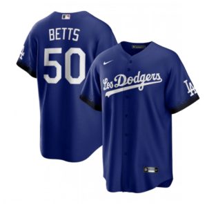 Youth Los Angeles Dodgers #50 Mookie Betts 2021 Royal City Connect Cool Base Stitched Baseball Jersey