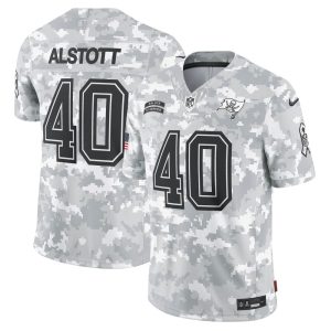 Men's Tampa Bay Buccaneers Mike Alstott  Arctic Camo 2024 Salute to Service Retired Player Limited Jersey
