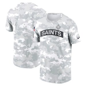 Men's New Orleans Saints  Arctic Camo 2024 Salute To Service Performance T-Shirt