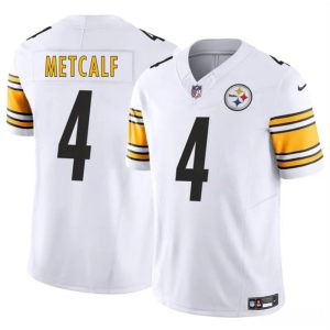 Youth Pittsburgh Steelers #4 DK Metcalf White 2023 F.U.S.E. Vapor Untouchable Limited Stitched Football Jersey