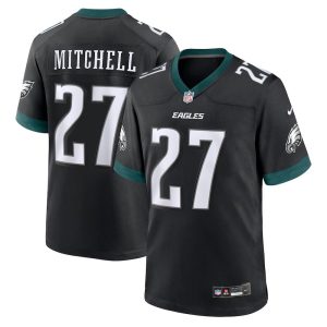 Men's  #27 Quinyon Mitchell Midnight Black Philadelphia Eagles Player Game Jersey