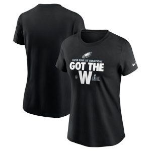 Women's Philadelphia Eagles   Black Super Bowl LIX Champions Parade T-Shirt