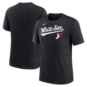 Men's Chicago White Sox Nike Heather Black 2025 City Connect Tri-Blend T-Shirt