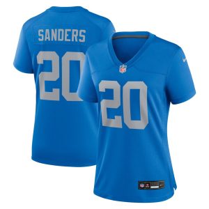 Women's Detroit Lions #20 Barry Sanders  Blue Alternate Game Jersey
